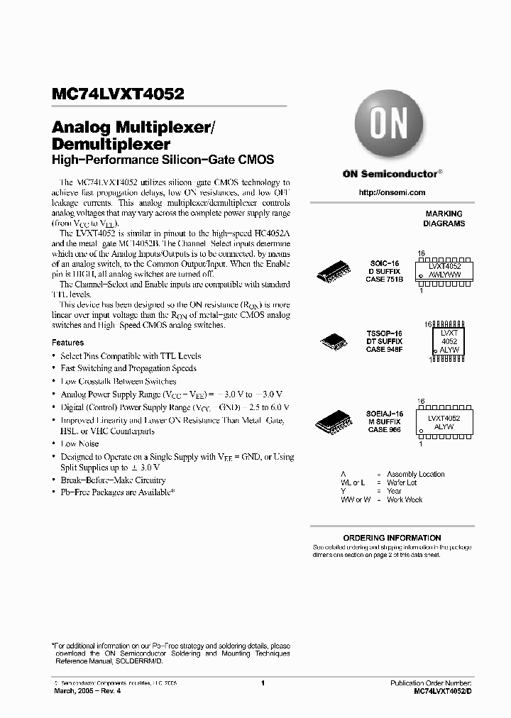 MC74LVXT4052DR2G_5114870.PDF Datasheet