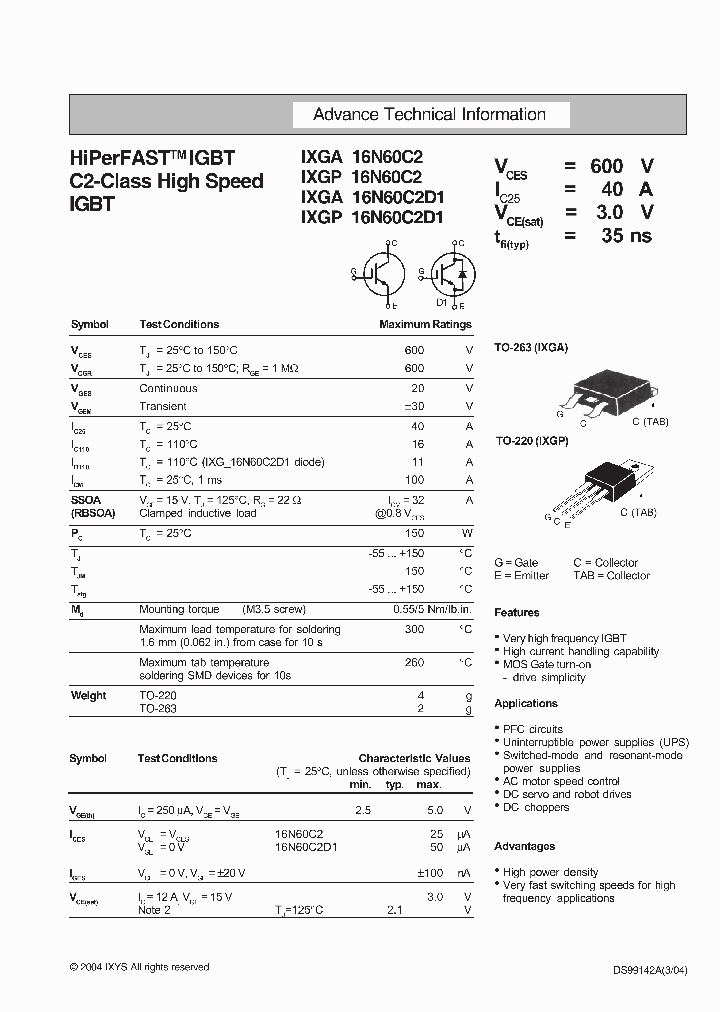 IXGP16N60C2D1_5120693.PDF Datasheet