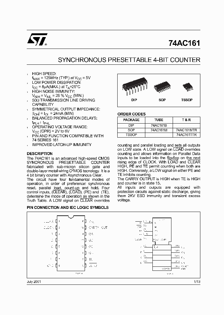 74AC161MTR_5120360.PDF Datasheet