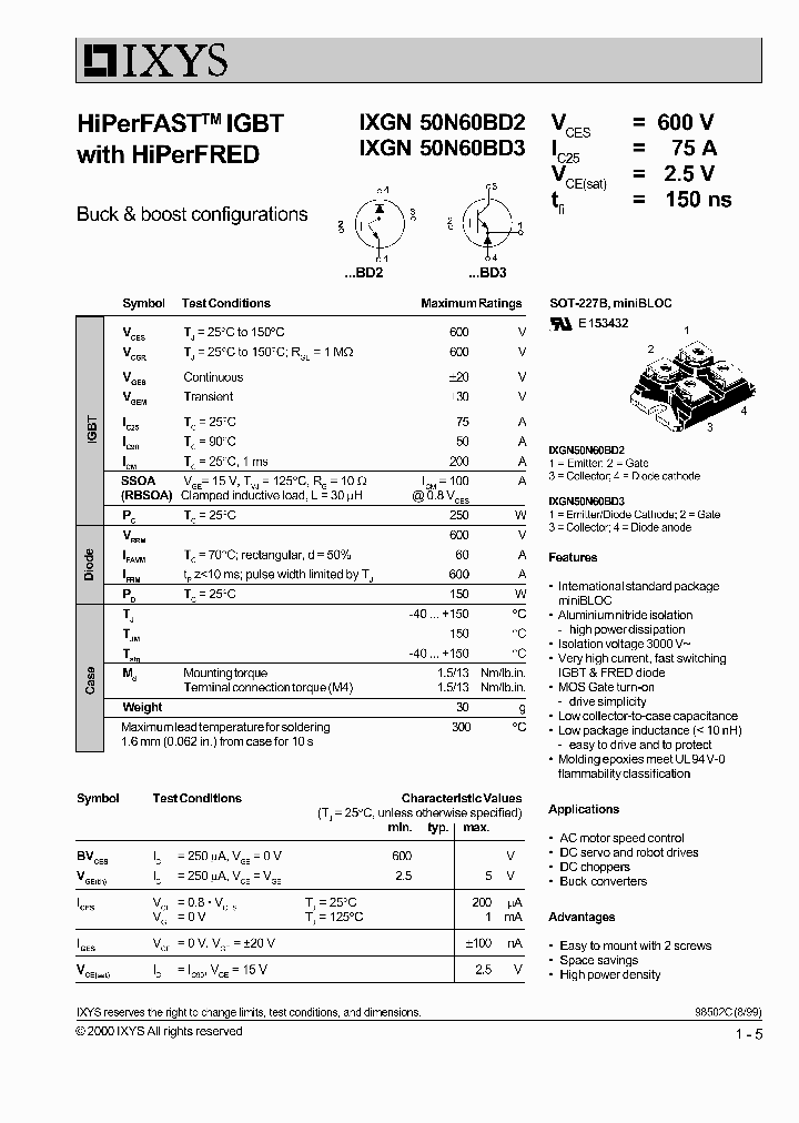 IXGN50N60BD2_5123378.PDF Datasheet