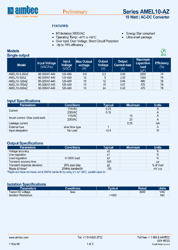 AMEL10-15SAZ_5123738.PDF Datasheet