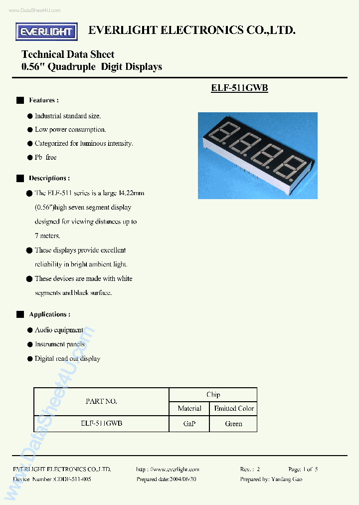 ELF-511GWB_5127517.PDF Datasheet