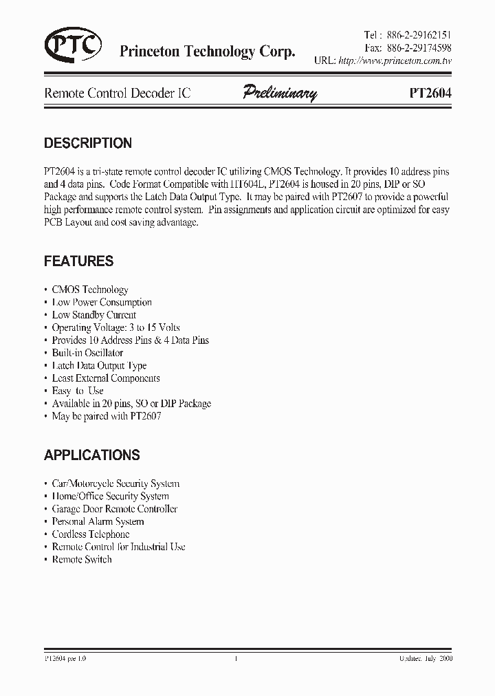 PT2604_5126266.PDF Datasheet