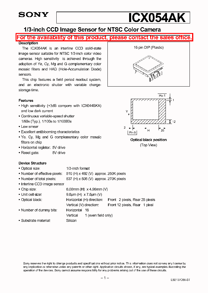 ICX054AK_5126098.PDF Datasheet
