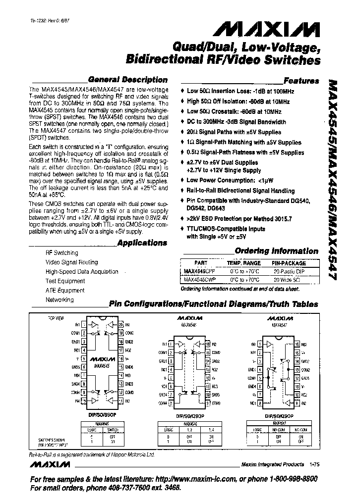 MAX4545CWP-T_5137931.PDF Datasheet