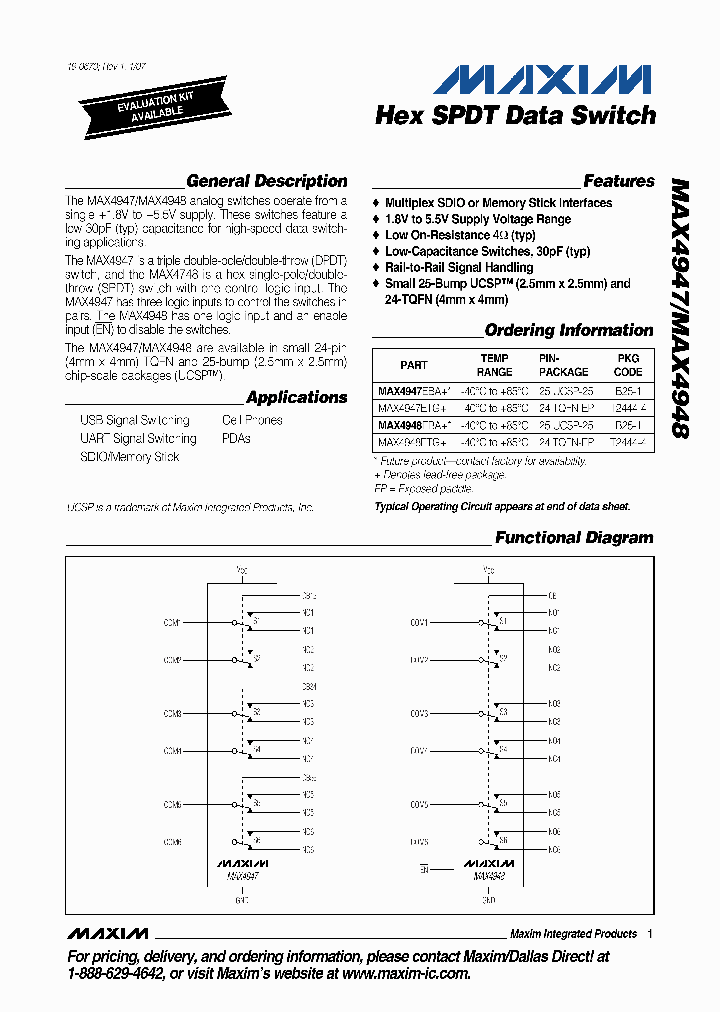 MAX4948EBAT_5138987.PDF Datasheet