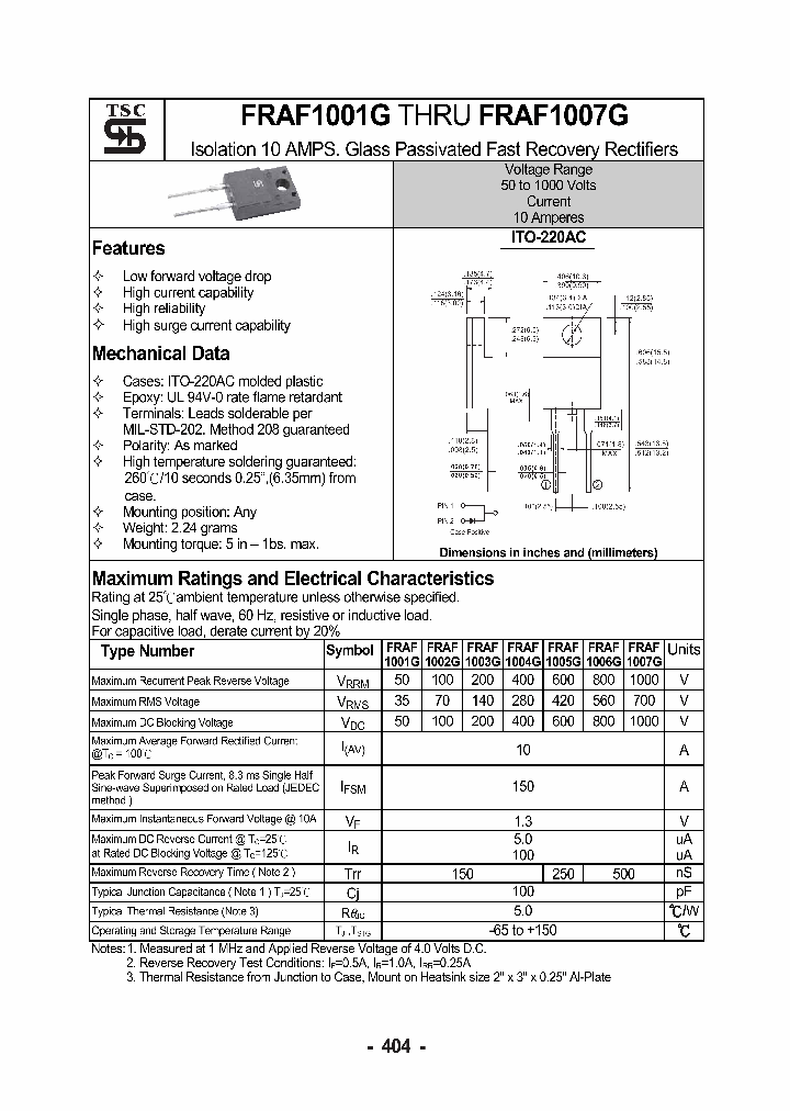 FRAF1003G_5153329.PDF Datasheet