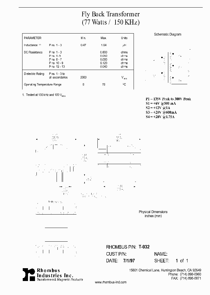 T-932_5170845.PDF Datasheet