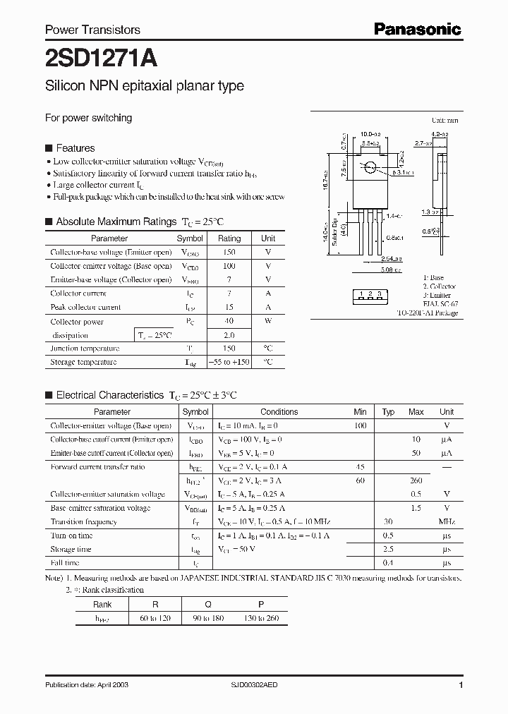 2SD1271A_5172980.PDF Datasheet