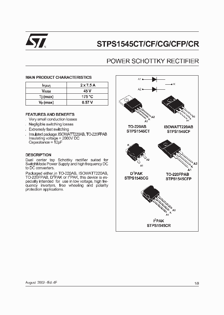STPS1545CFP_5193841.PDF Datasheet