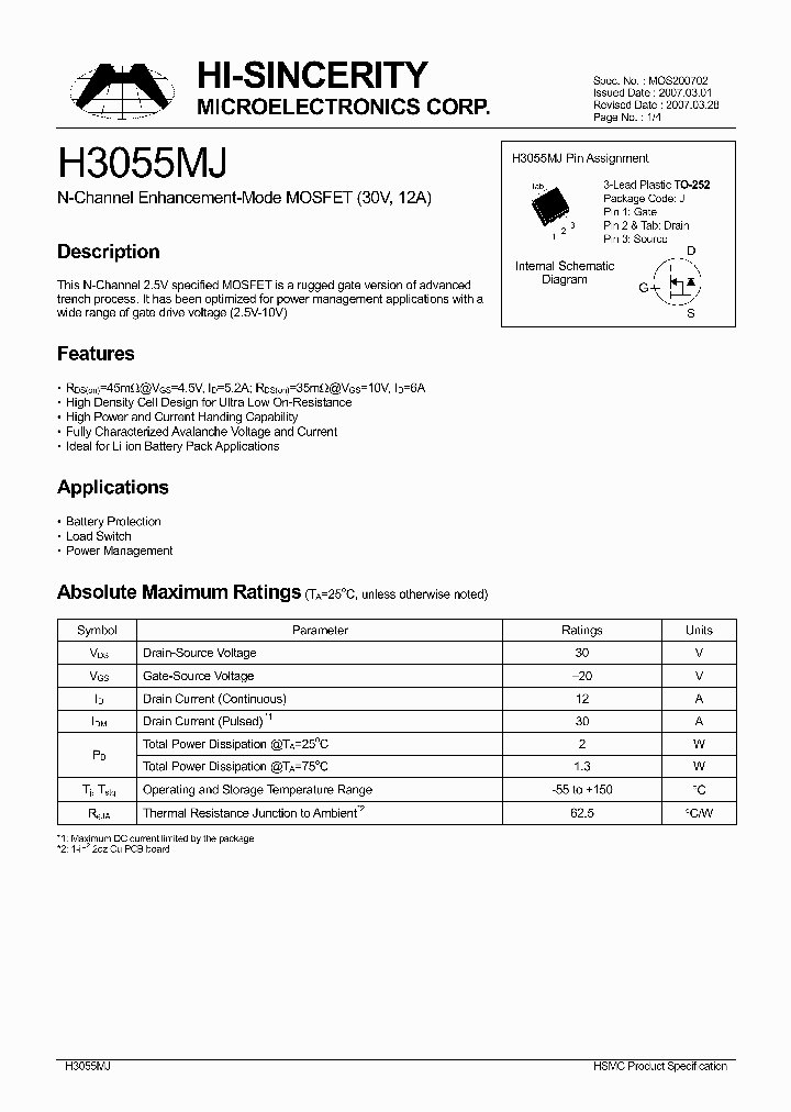 H3055MJ_5195116.PDF Datasheet