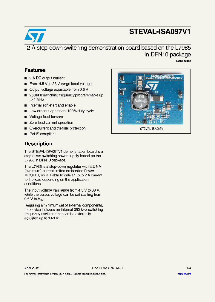STEVAL-ISA097V1_5195255.PDF Datasheet