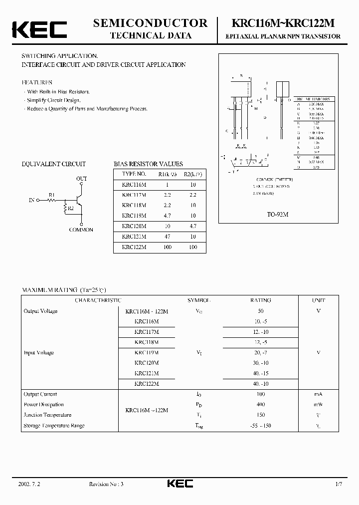 KRC118M_5201914.PDF Datasheet