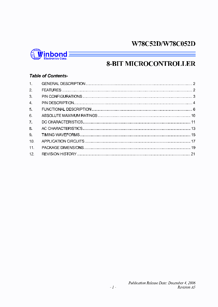 W78C052D40PL_5207555.PDF Datasheet