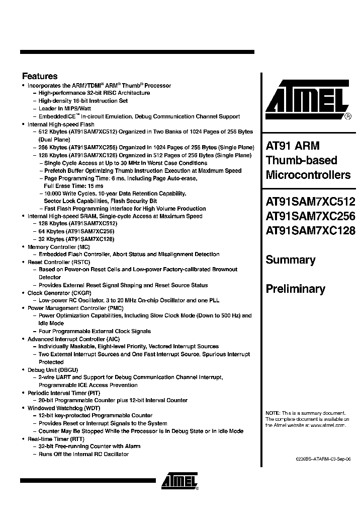 AT91SAM7XC128_5207749.PDF Datasheet