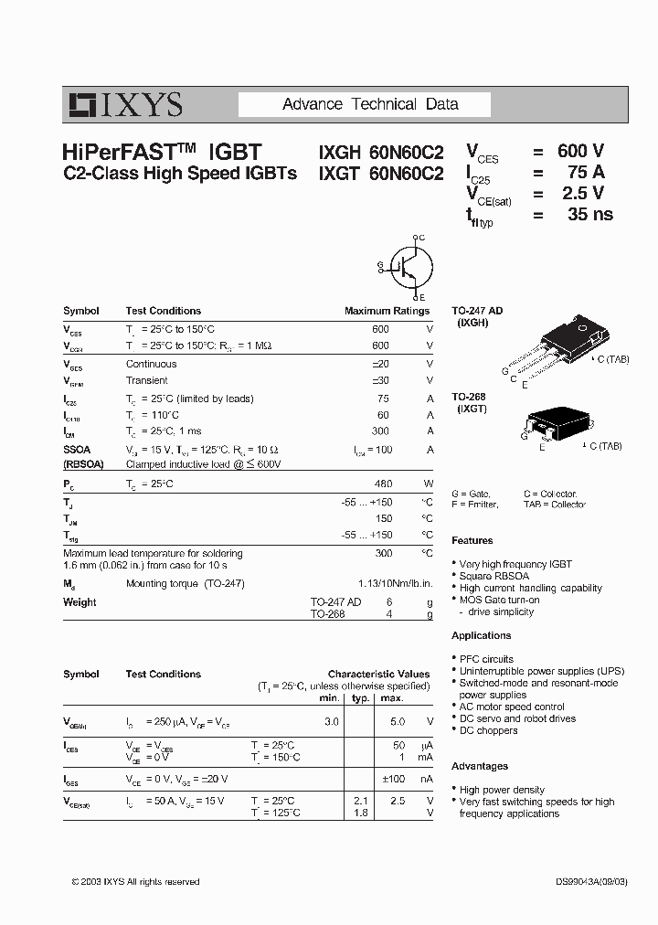 IXGH60N60C2_5216194.PDF Datasheet