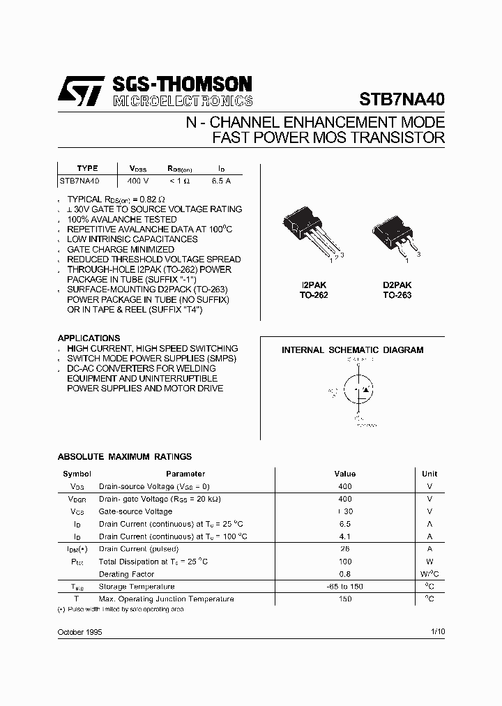 STB7NA40_5224226.PDF Datasheet