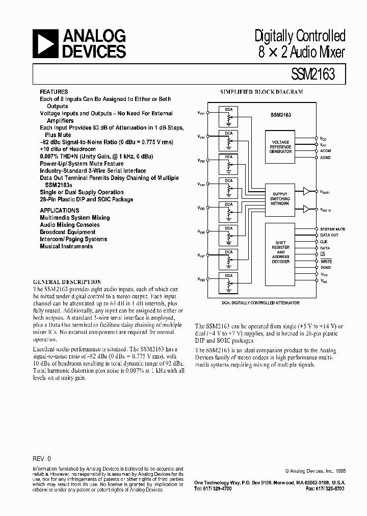 SSM2163_5229048.PDF Datasheet