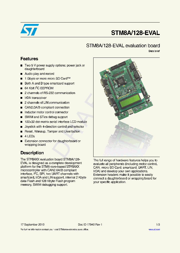STM8A_5227315.PDF Datasheet