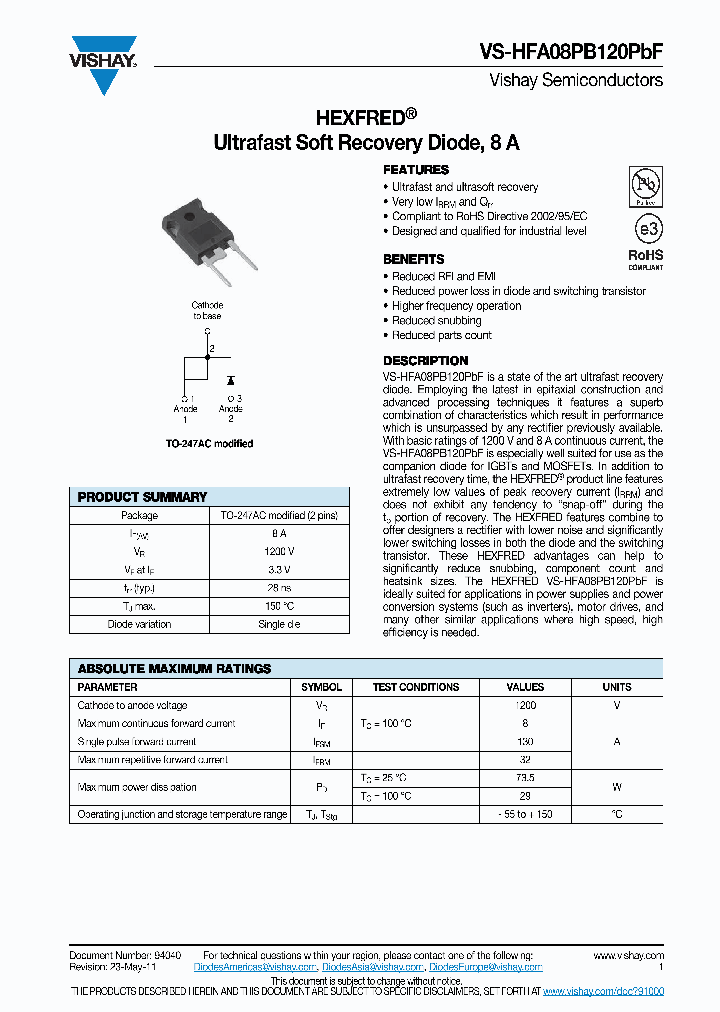 HFA08PB120PBF11_5233389.PDF Datasheet