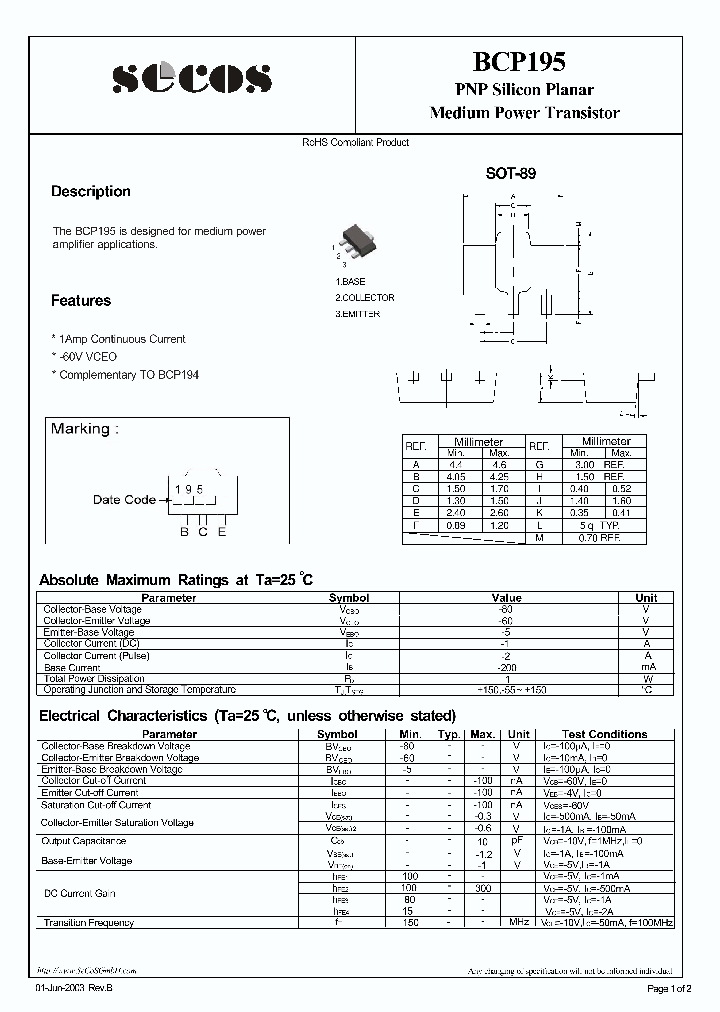 BCP195_5233000.PDF Datasheet