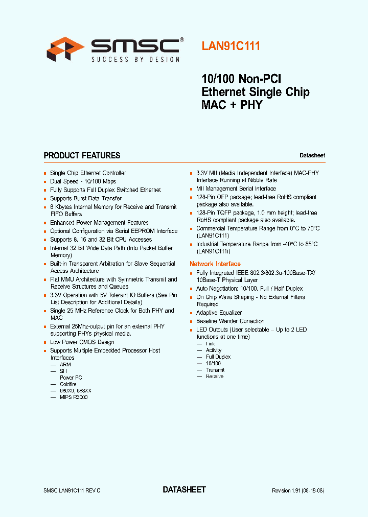 LAN91C111I-NE_5238175.PDF Datasheet