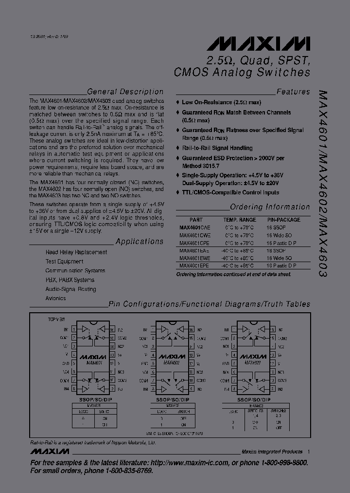 MAX4603EAE_5240495.PDF Datasheet