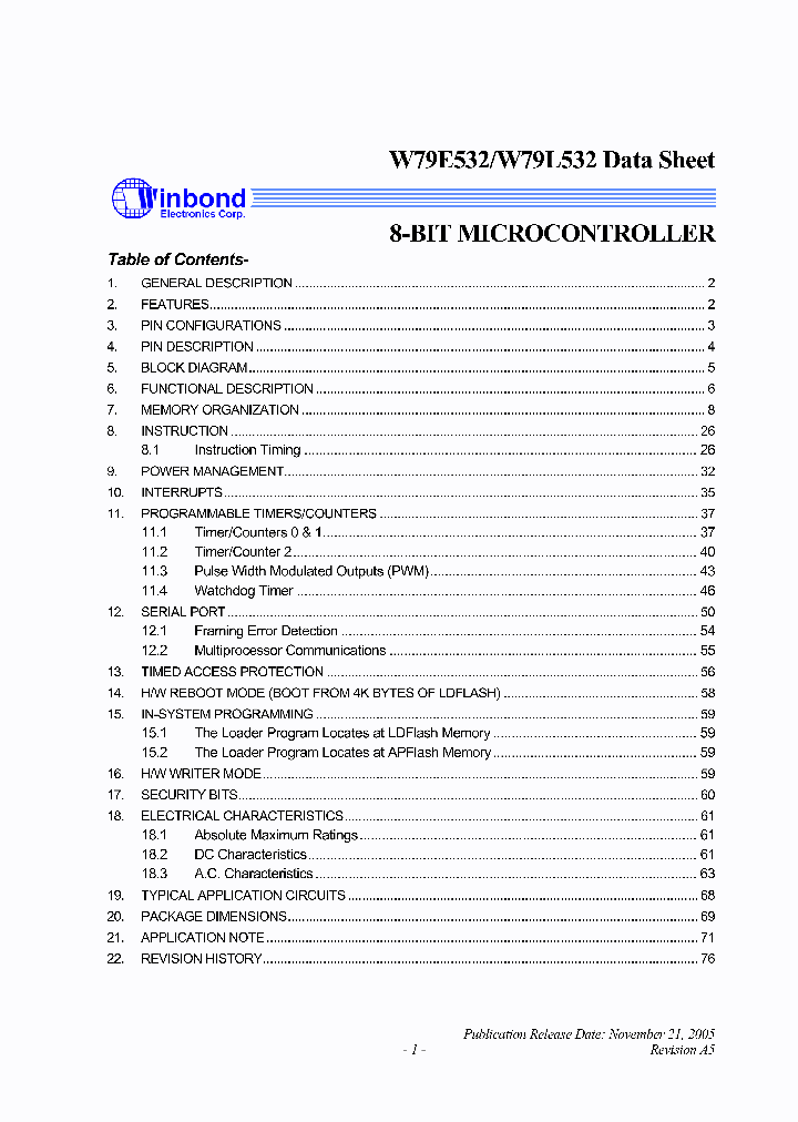W79E532A40FL_5243694.PDF Datasheet