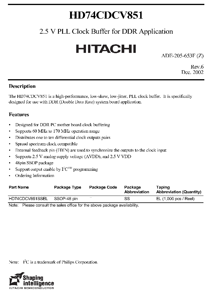 HD74CDCV851_5246437.PDF Datasheet