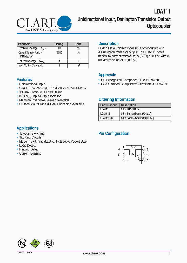 LDA111S_5254540.PDF Datasheet