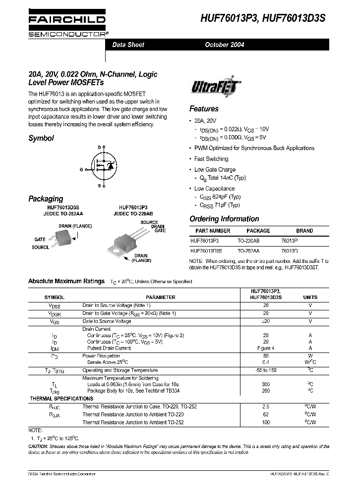 HUF76013D3STNL_5258996.PDF Datasheet