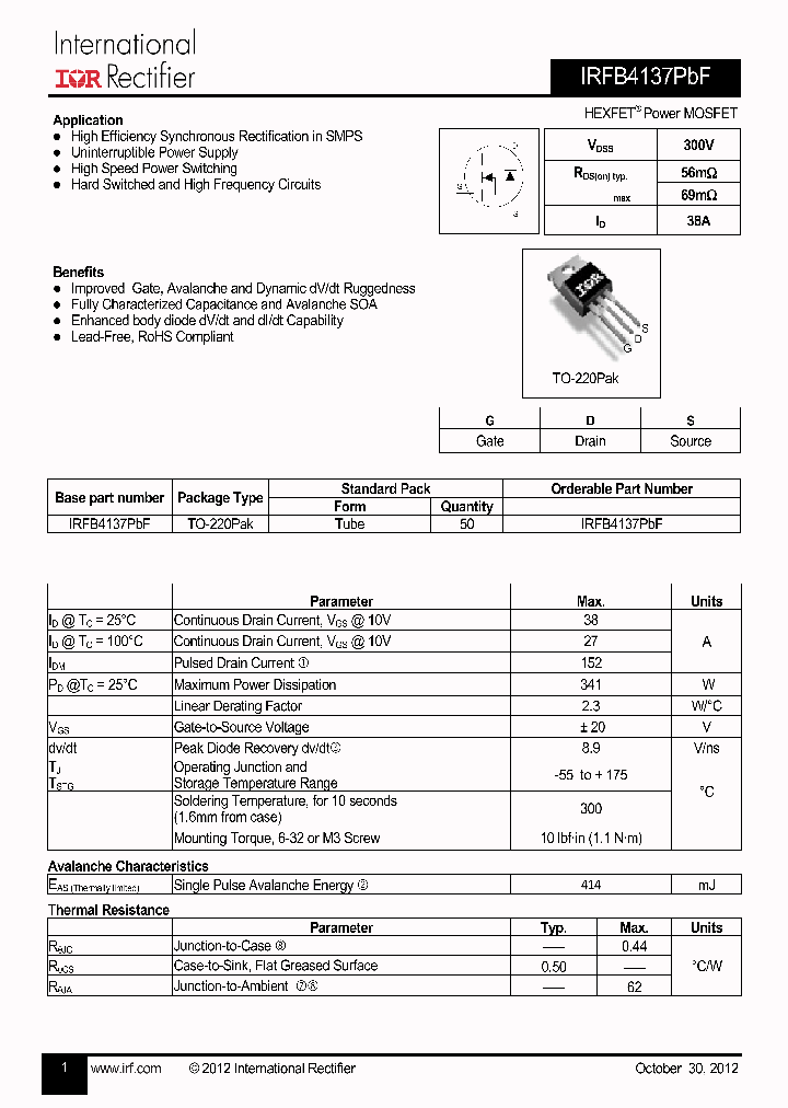 IRFB4137PBF_5265896.PDF Datasheet