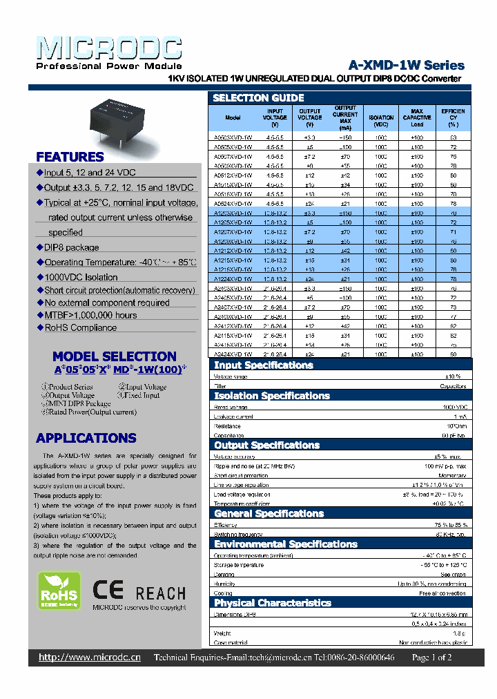 A2405XMD-1W_5270687.PDF Datasheet