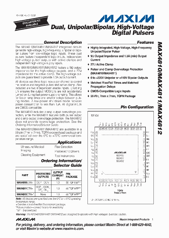 MAX4810CTN_5272864.PDF Datasheet