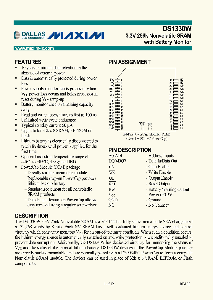 DS1330W_5283493.PDF Datasheet