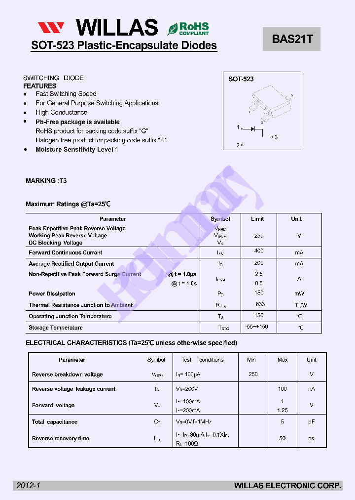 BAS21T_5314326.PDF Datasheet