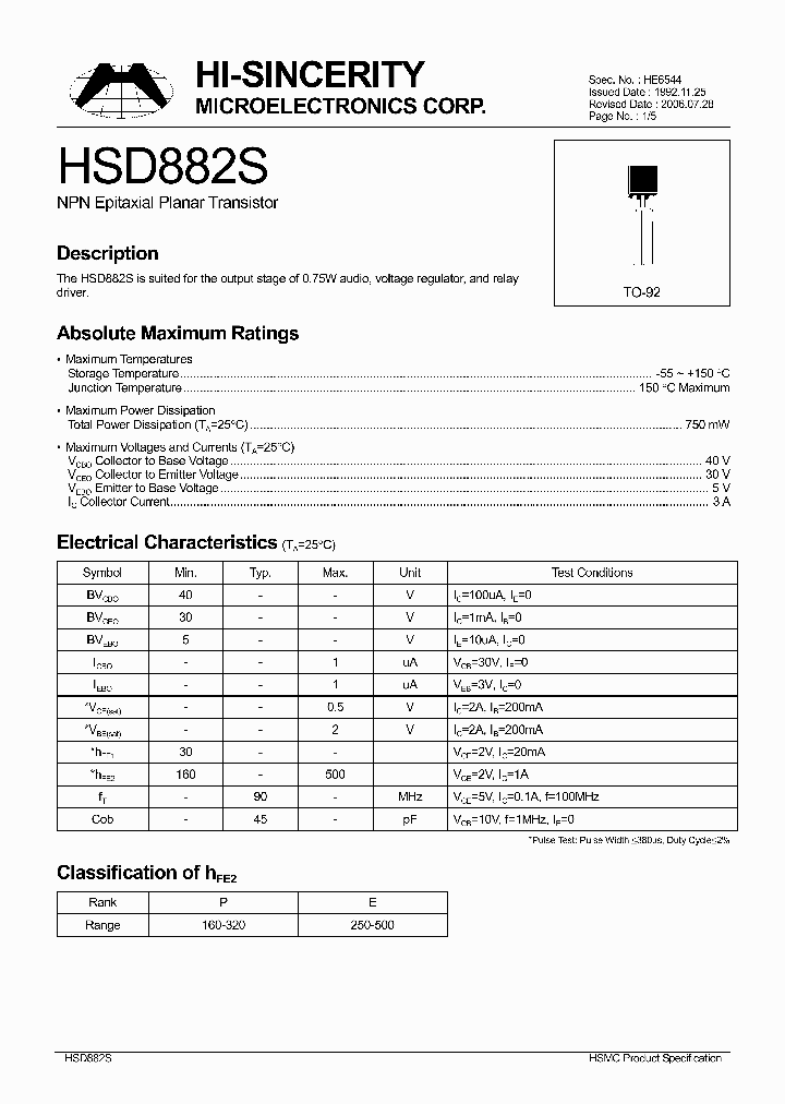 HSD882S06_5321188.PDF Datasheet