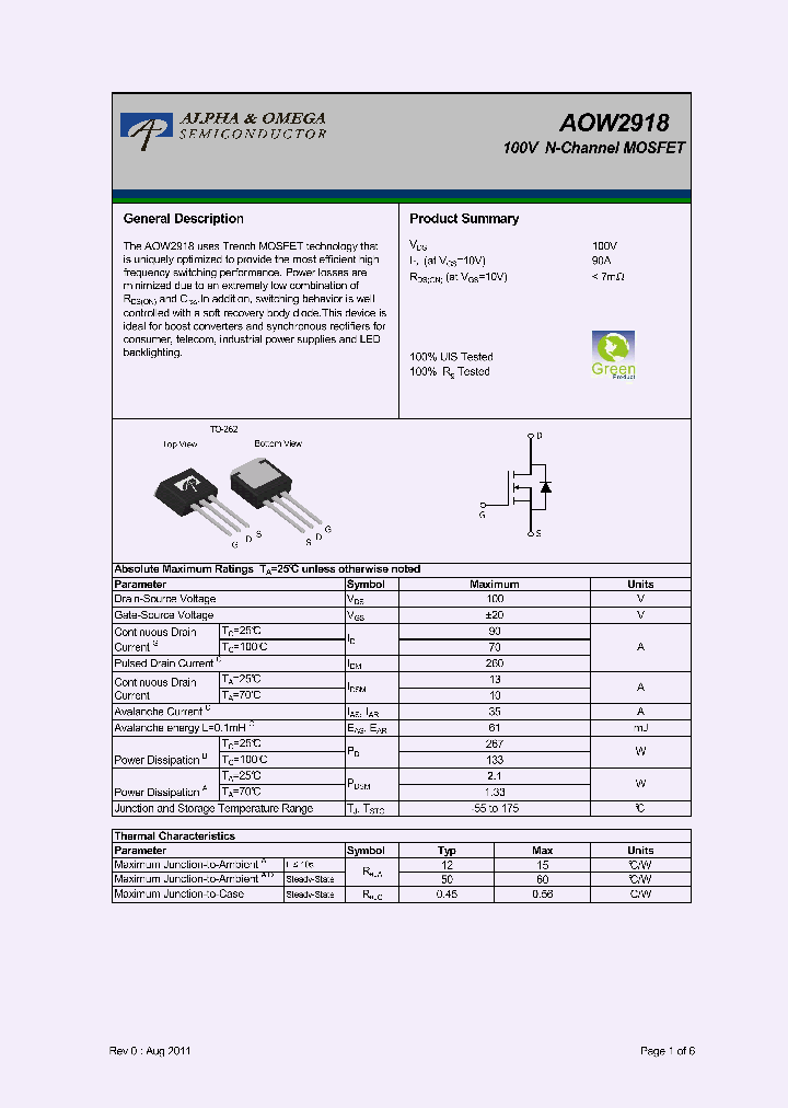 AOW2918_5328832.PDF Datasheet