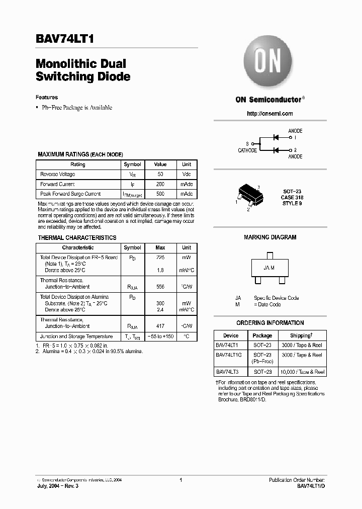 BAV74L_5333593.PDF Datasheet