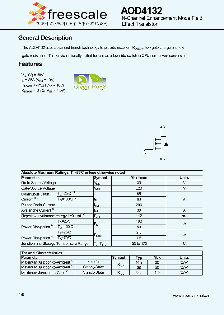 AOD4132_5335470.PDF Datasheet