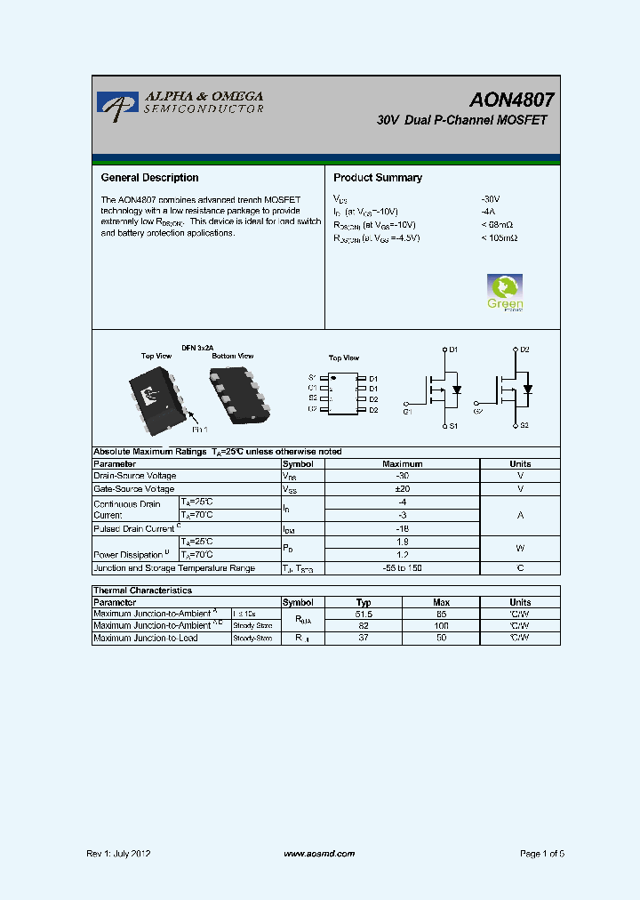 AON4807_5335486.PDF Datasheet