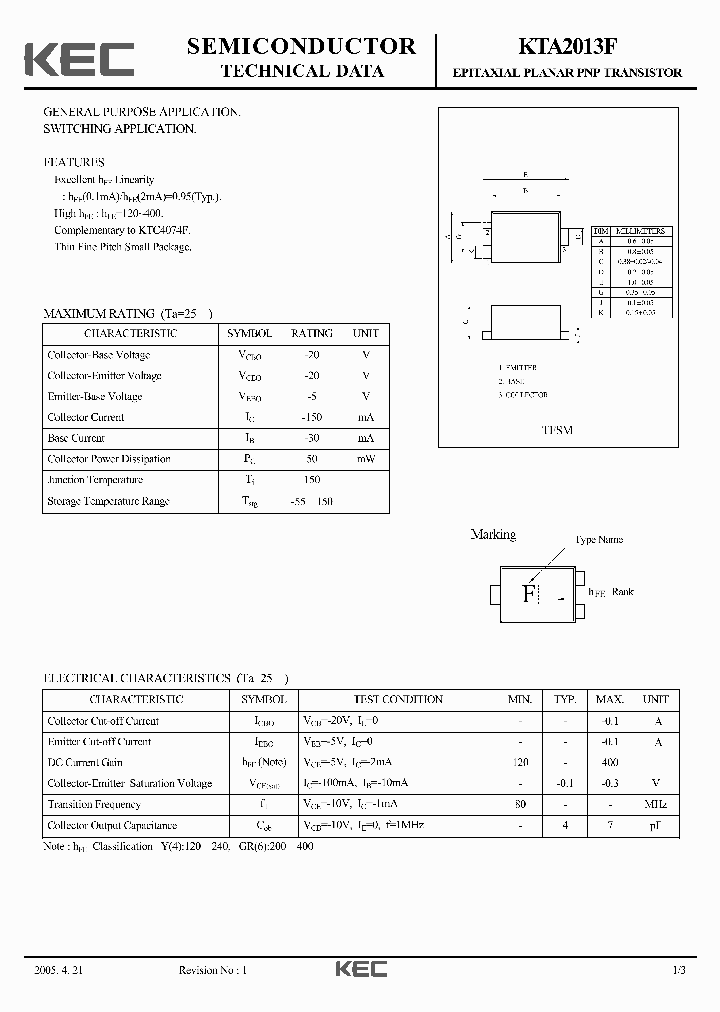 KTA2013F_5337912.PDF Datasheet