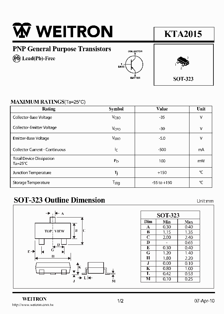 KTA2015_5337906.PDF Datasheet