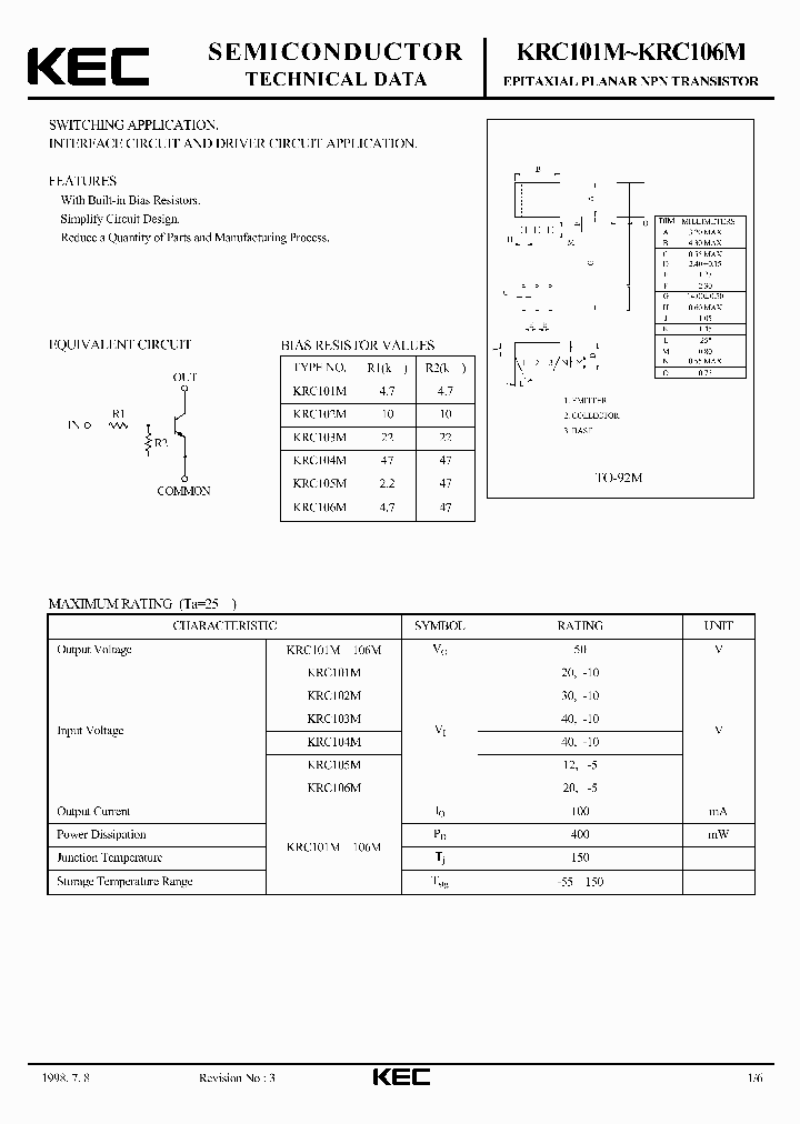 KRC103M_5341318.PDF Datasheet