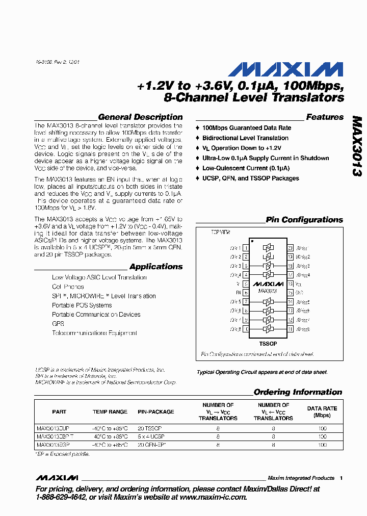 MAX3013EGP_5349902.PDF Datasheet