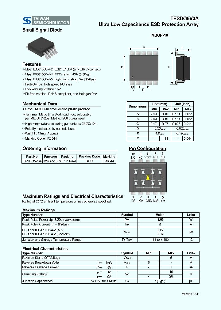TESDO5V0A_5361132.PDF Datasheet