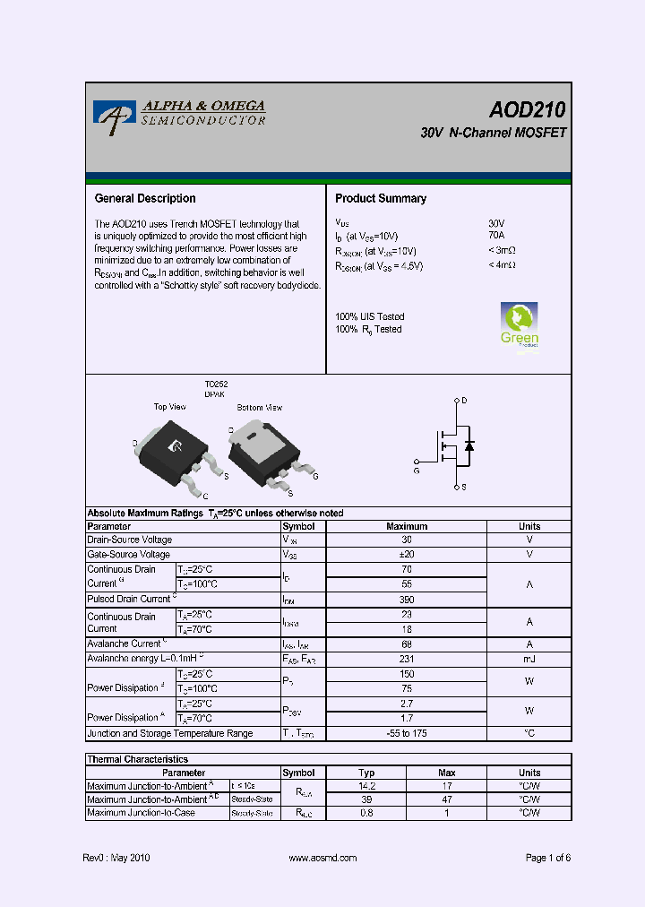 AOD210_5366473.PDF Datasheet