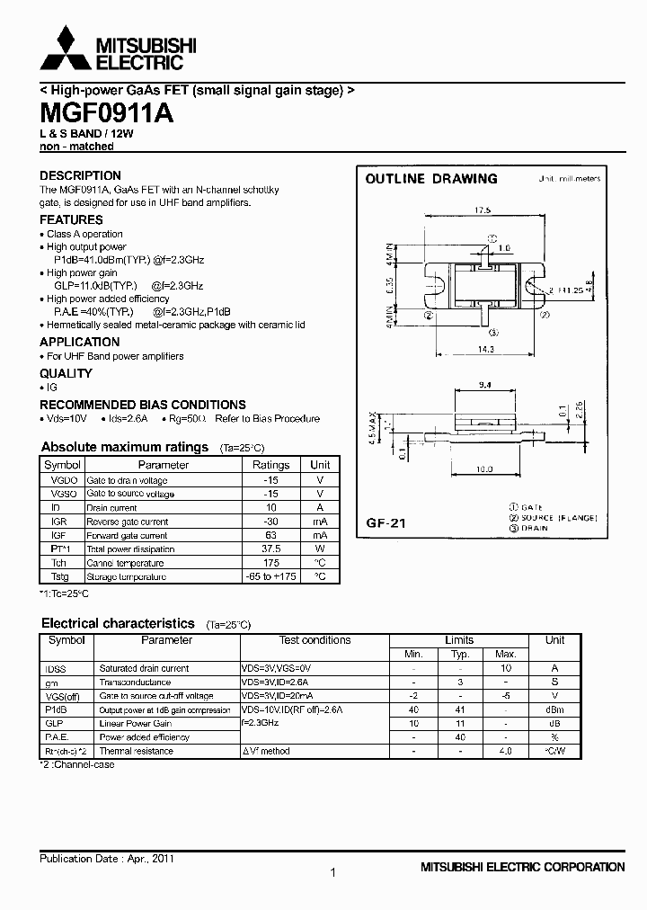 MGF0911A_5372370.PDF Datasheet