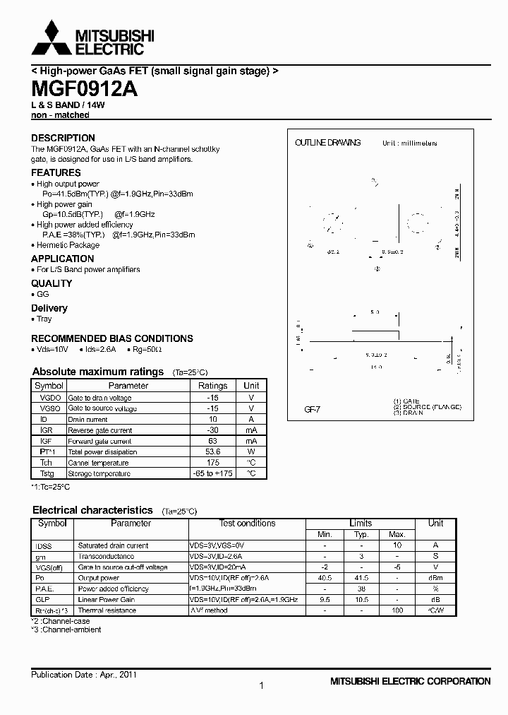 MGF0912A_5372374.PDF Datasheet