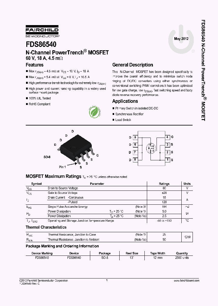 FDS86540_5377051.PDF Datasheet